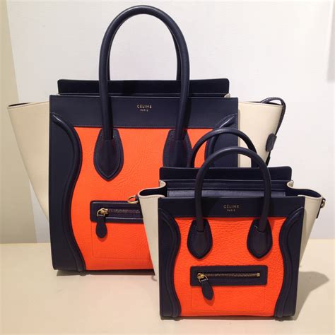 sizes of celine luggage bag|celine nano luggage shoulder bag.